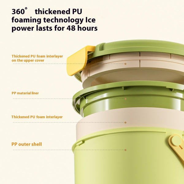 Camping Outdoor Press Ice Cube Insulation Barrel