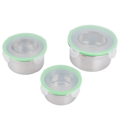 Stainless Steel Food Container with Lid 3Pcs/Set