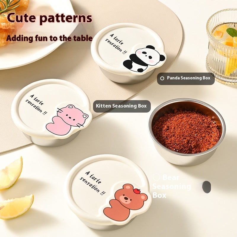 Camping Picnic Cartoon Portable Sauce Packing Seasoning Dish