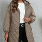 Womens Hooded Zipper Cotton Jacket
