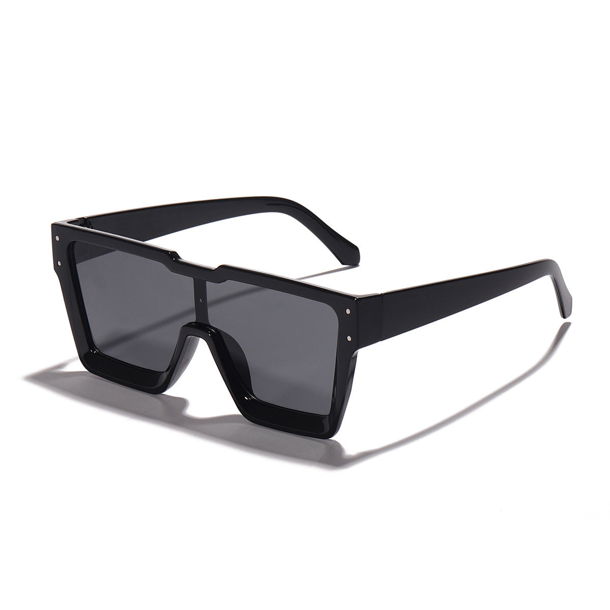 Nouvelles lunettes de soleil personnalisées à grande monture européennes et américaines, lentille monobloc, style INS, lunettes de sport