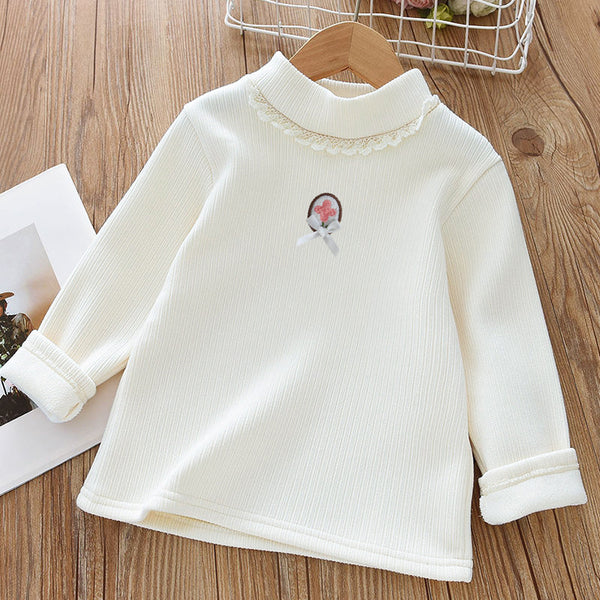Girls Fleece-Lined Base Layer Shirt