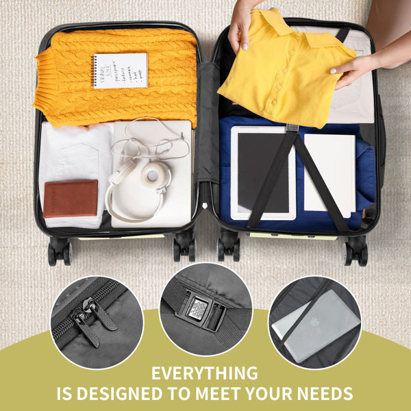 3-Piece ABS & PC Luggage Set