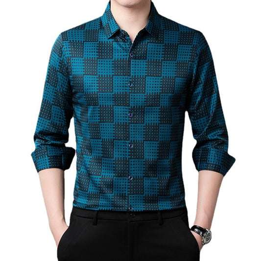 Men's Lapel Long Shirt