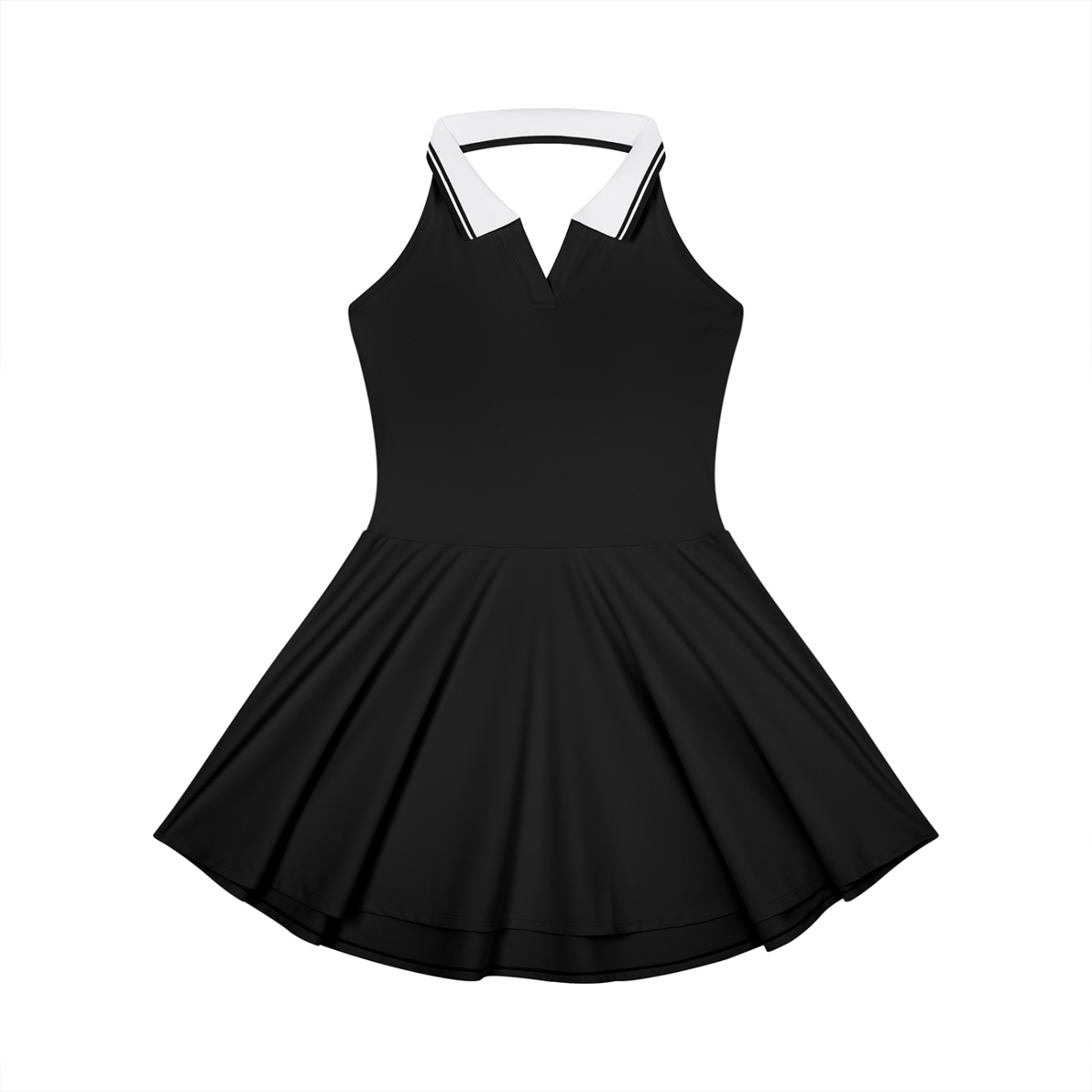Women's Collared Halter A-Line Tennis Dress 210GSM