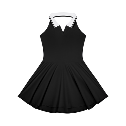 Women's Collared Halter A-Line Tennis Dress 210GSM