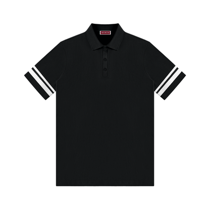 Women's Striped Color Block Polo Dress 210GSM