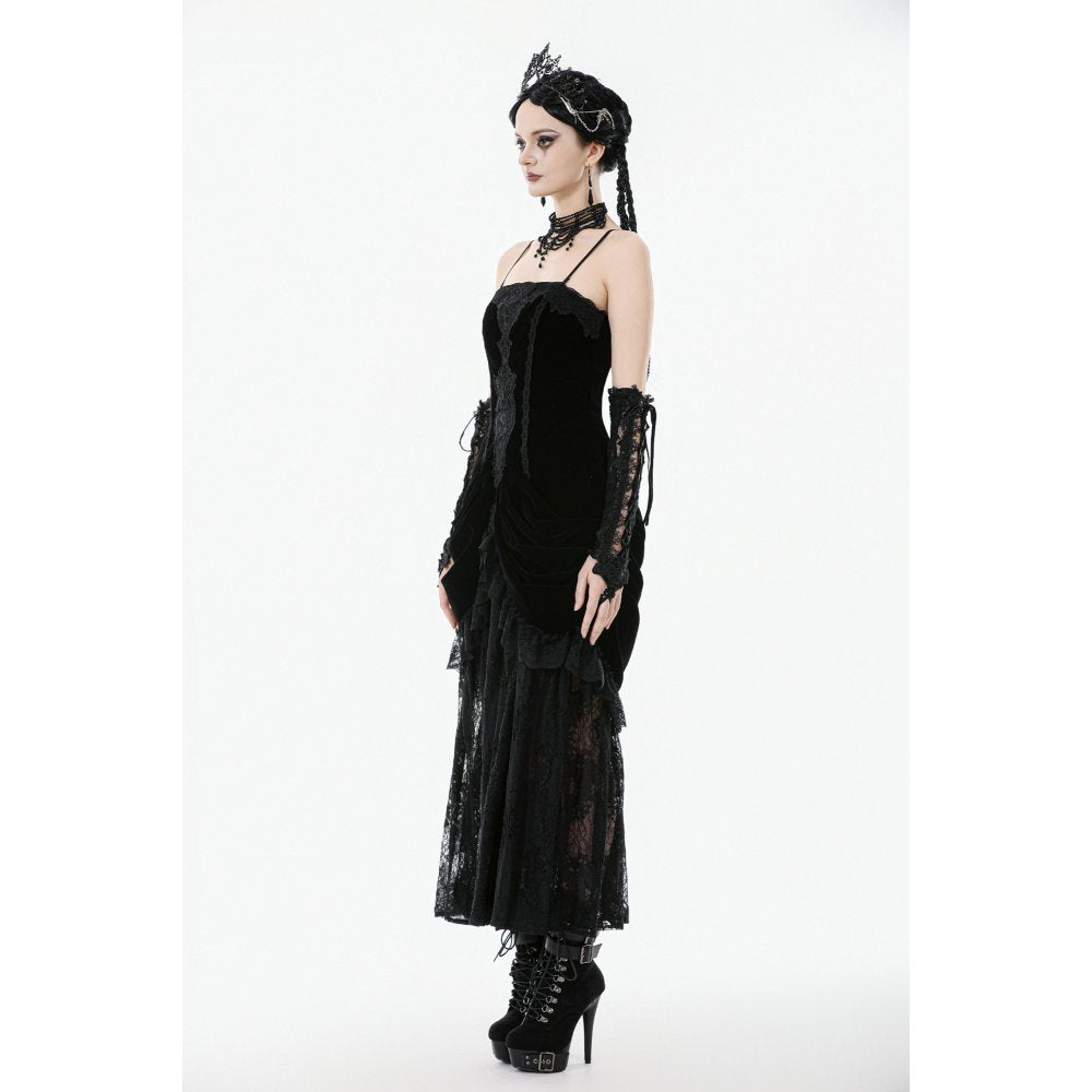 Robe longue en velours et dentelle « Vampiress Royal » Dark in Love