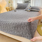 Milk Fiber Fitted Sheet Solid Color Tower Velvet Three-dimensional Carved