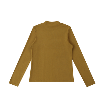 Mock Neck Long Sleeve T-Shirt