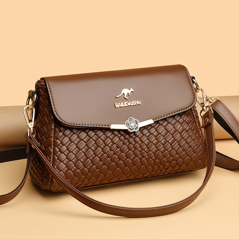 Plaid PU Leather Crossbody Bag