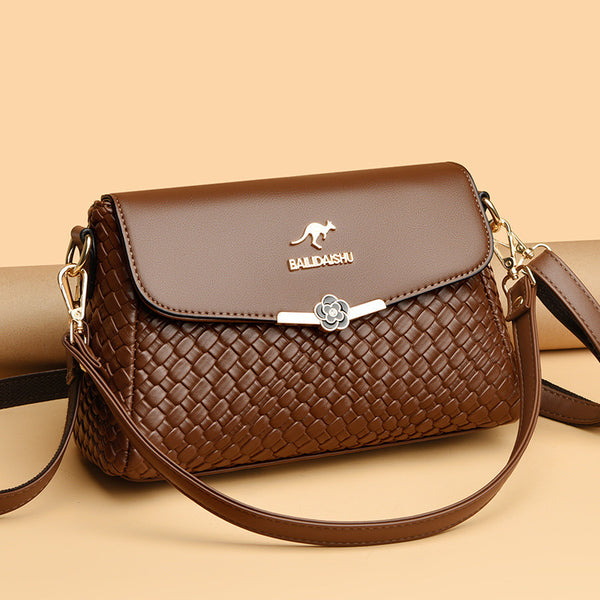 Plaid PU Leather Crossbody Bag