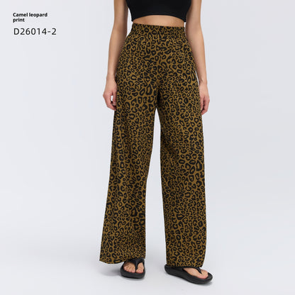 Drawstring Casual Wide-leg Pants