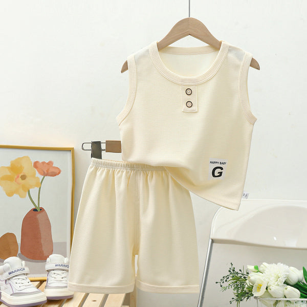Baby Short-Sleeve Vest Two-Piece Set