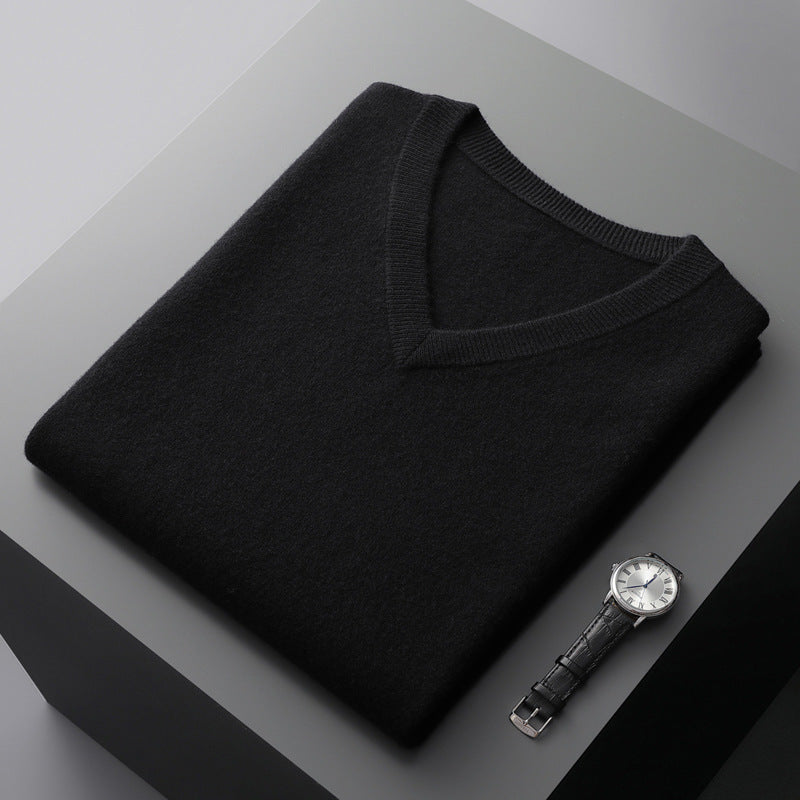 V-Neck Sleeveless Knitted Wool Sweater