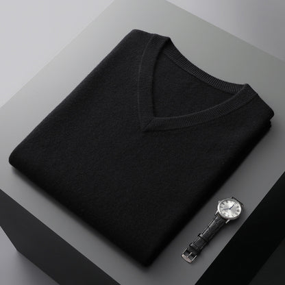 V-Neck Sleeveless Knitted Wool Sweater