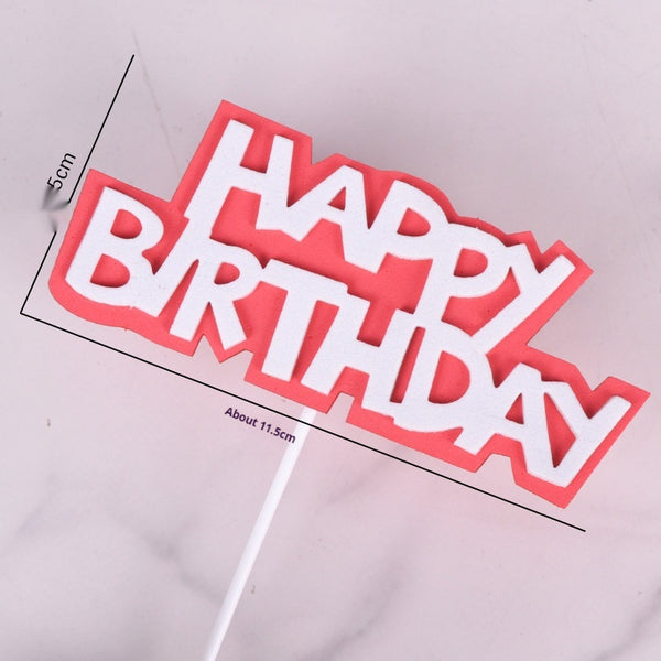 EVA Happy Birthday Cake Decoration Card