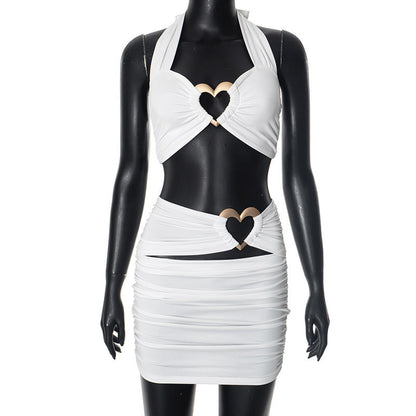 Combinaison robe dos nu évidée pour femme