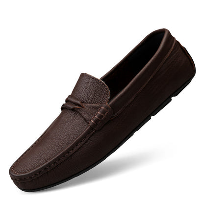 Genuine Leather Slip-on Lofter Peas