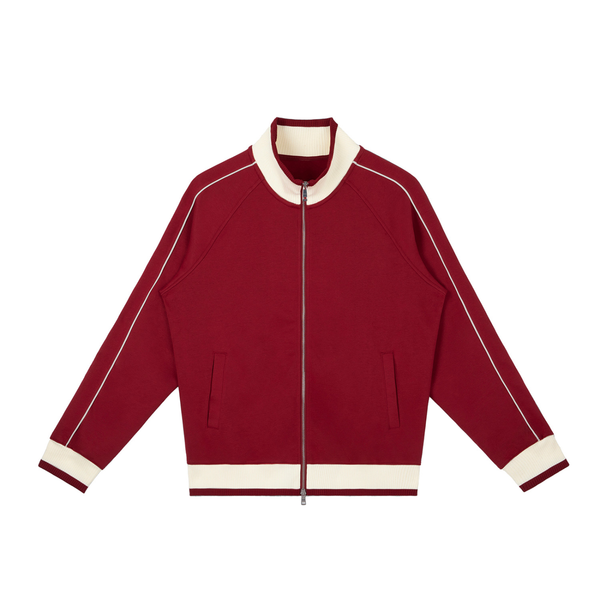Color Block Raglan Sleeve Zip Track Jacket