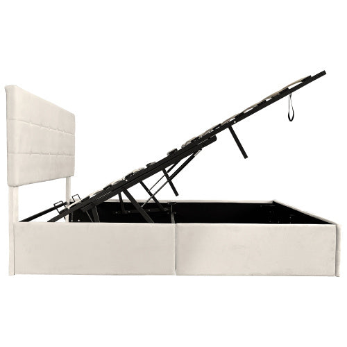 4ft6 Velvet Ottoman Storage Bed