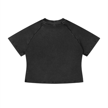 Women's Mineral Wash Crop T-Shirt 260GSM