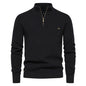 Men's Zipper Stand Collar Knitted Sweater