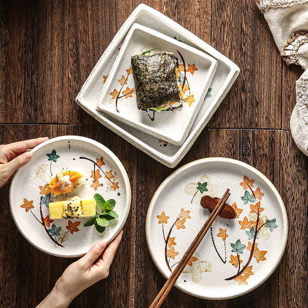 Creative Ceramic Minimalist Flat Plate Dinner Plate - Stuffs & Savers