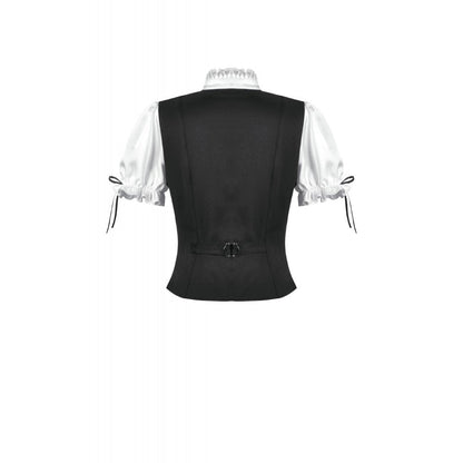 Chemisier noir et blanc en dentelle style cour Dark in Love