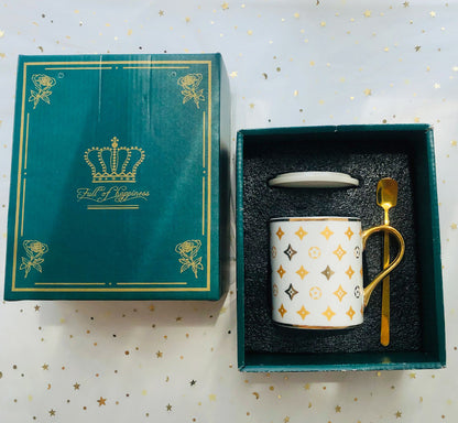 Premium Sense Mug With Lid Spoon