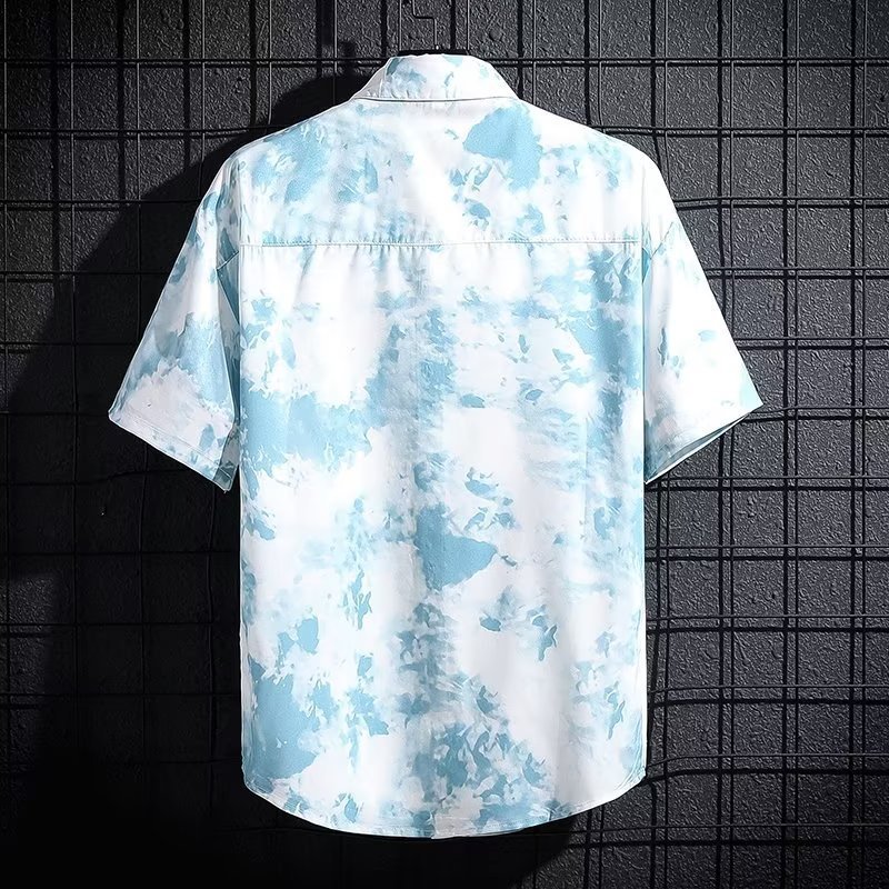 Men's silk High-end Printed Shirt