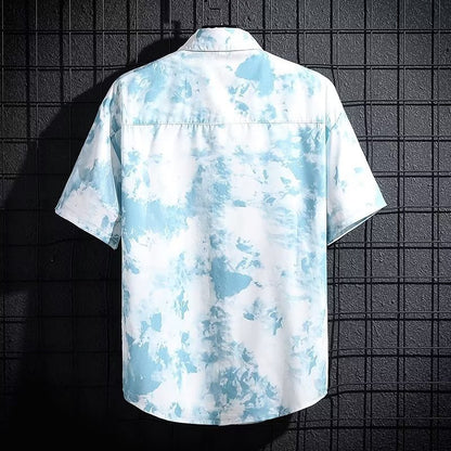 Men's silk High-end Printed Shirt