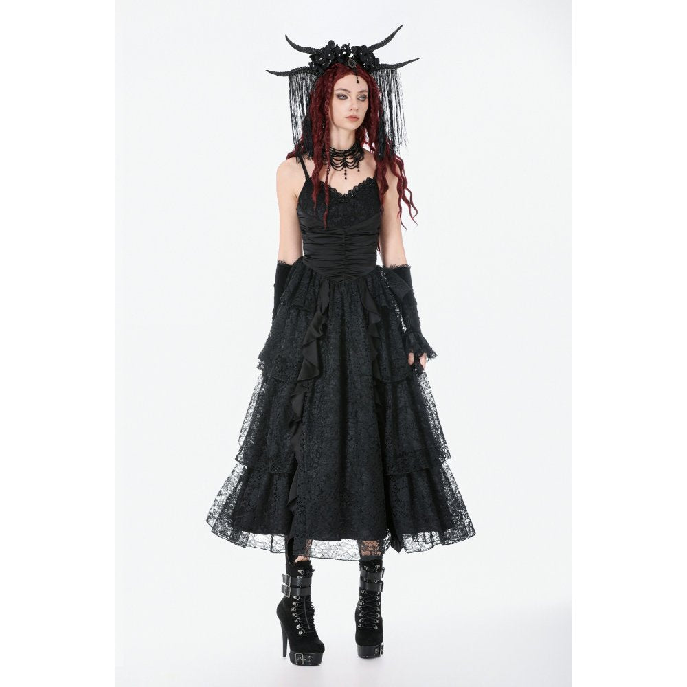 Robe gothique en satin et dentelle Dark in Love