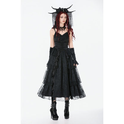 Robe gothique en satin et dentelle Dark in Love