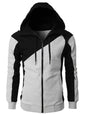 Sweat à capuche zippé color block pour homme
