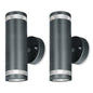 4lite Marinus GU10 Bi-Directional Outdoor Wall Light without PIR - Anthracite