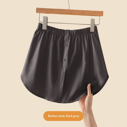 Buttock-Blocking Skirt Womens Spring New Pure Cotton Layered Bottom-Hiding Skirt