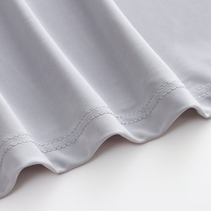 Spring Summer Ultra-thin Men's Long-sleeved Cropped Trousers Pajamas Suit