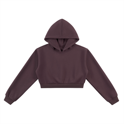 Womens Cropped stringless Hoodie