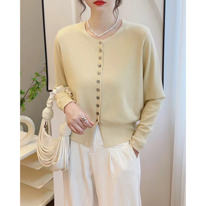Knitted Sweater Small Cardigan Women