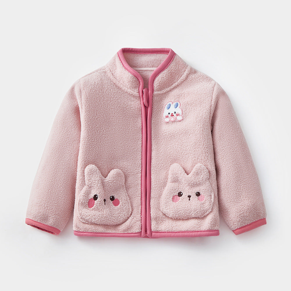 Children's Baby Fleece Cute Rabbit Coat