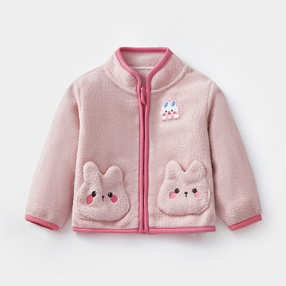 Children's Baby Fleece Cute Rabbit Coat
