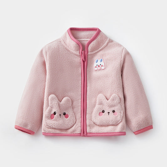 Children's Baby Fleece Cute Rabbit Coat