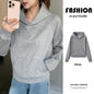Women's Hooded Sweater Autumn And Winter Thickening Shoulder Casual