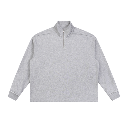 Half-Zip Rolled Edge Fleece Sweatshirt 450GSM