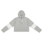 Women’s Cropped Lace-Panel Hoodie