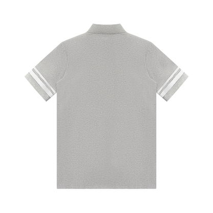 Women's Striped Color Block Polo Dress 210GSM