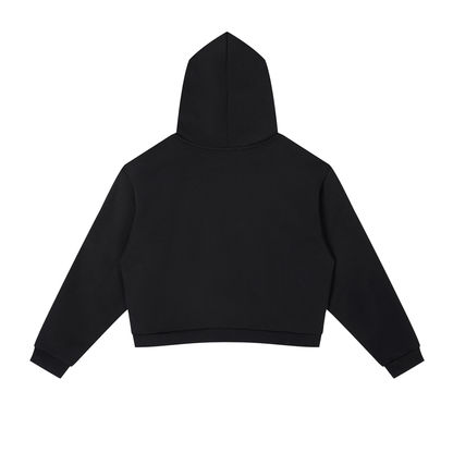Contrast Side Stripe Cropped Hoodie 340GSM