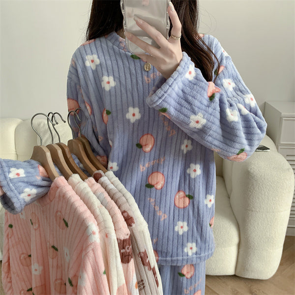 Autumn Winter Warm Pyjamas Sets