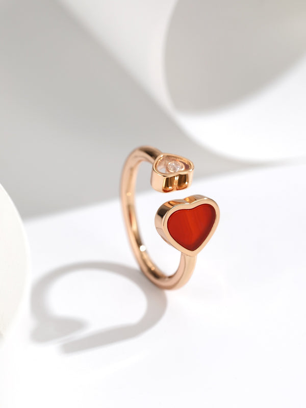 Love Happy stone Open Ring Couple - Stuffs & Savers